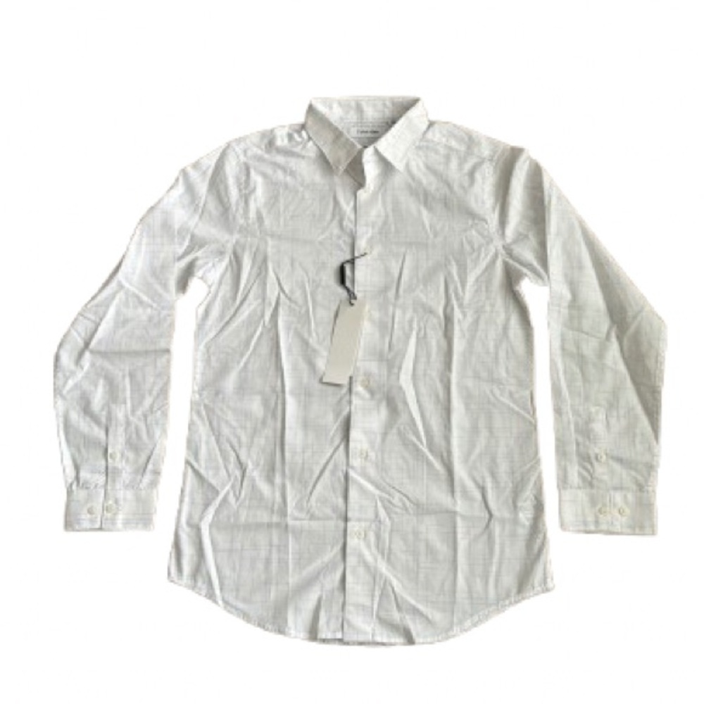 070 NWT Calvin Klein Slim Fit Button‎ Front Dress Shirt - Size: 18